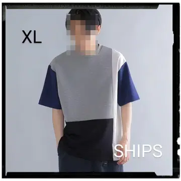 SHIPS [새상품급] 분또 / 페이크 스웨이드 도킹 T셔츠