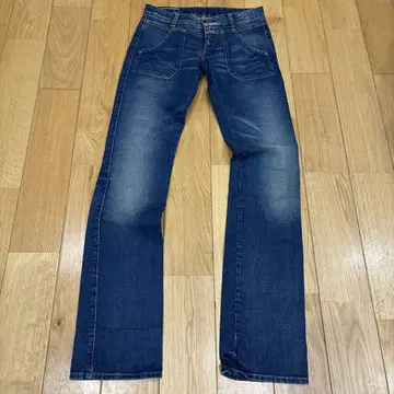 다크 블루 스트레이트 데님 팬츠 리플레이 데님 새상품급