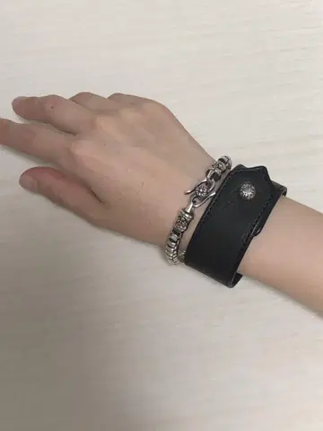 SHAMBALLA 샹발라 실버 925 가죽 팔찌 20.5cm