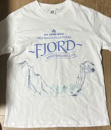 미세스 피요르드 FJORD 로고 티셔츠 화이트 M 사이즈