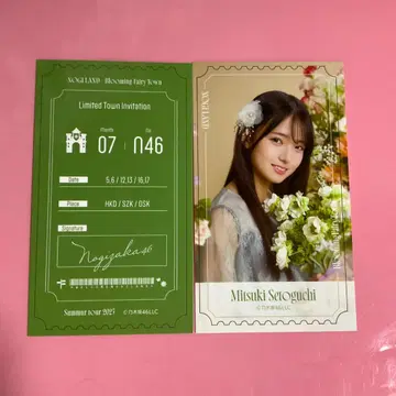 세토구치 미즈키 NOGI 메쿠리 B상 티켓풍 스티커