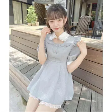 로지타 레이스 칼라 어깨 프릴 셋업 (색스)