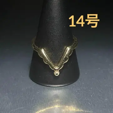 빈티지 패션 반지 골드 14호 V자 디자인 쉐브론