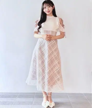 NOMAE 바이컬러 리본 도킹 원피스
