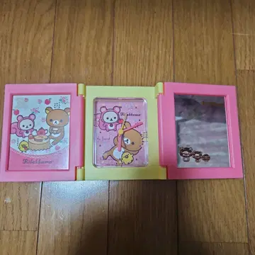 리락쿠마 시계 삼면 프레임 거울 알람 포함