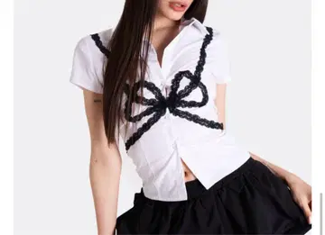 sio 시즈니룩 레이스 셔츠