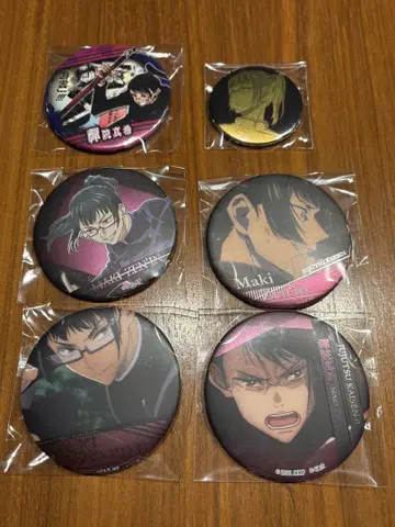 주술회전 젠인 마키 캔뱃지 세트