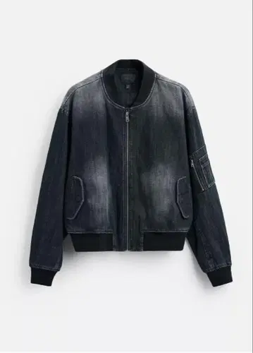 [새상품] ZARA 엠보싱 가공 봄버 자켓 S