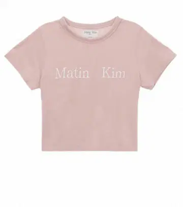Matin Kim 로고 크롭 탑 핑크