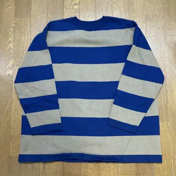 마이요 maillot 와이드 보더 롱 Tee 네이비 x 카키