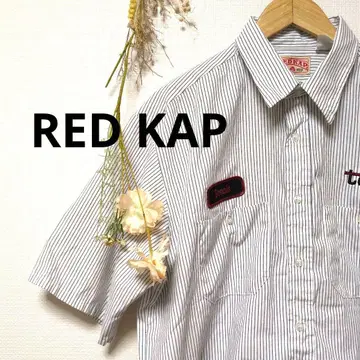RED KAP 레드캡 셔츠 상의 스트라이프 와펜 구제 의류