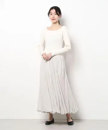 CELFORD 스퀘어 니트 도킹 원피스 아이보리