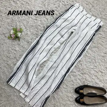 이탈리아제 ARMANI JEANS 아르마니 스트라이프 린넨 팬츠