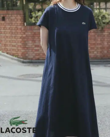 [새상품급] 별주 LACOSTE 카노코 크루넥 원피스 S 사이즈