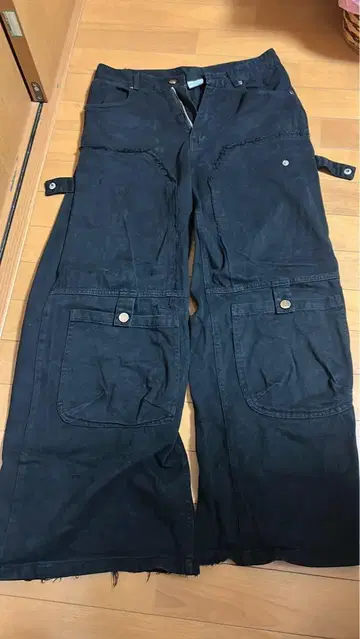 archive 카고 팬츠 블랙 배기 팬츠 vintage