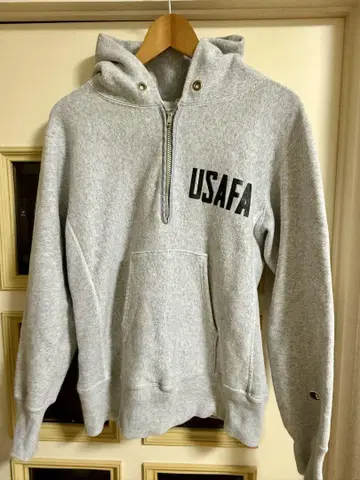 챔피온 USAFA 리버스 위브 하프 지퍼 후드티 M