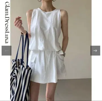 Glam.DlessLuxa*와셔 탱크 & 치마바지 셋업