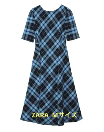 새상품급 ZARA 원피스 블루 체크 M 사이즈 후카다 쿄코 님 착용
