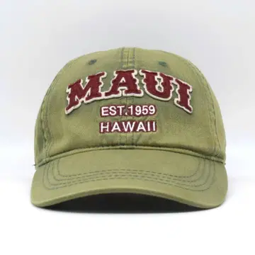 1959 MAUI 수베니어 캡 마우이섬 하와이 자수 구제 의류 분위기