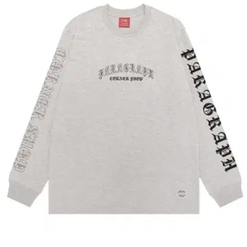 Paragraph 올드 잉글리쉬 로고 롱T 그레이