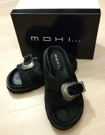 MOHI PONY/버클 샌들 벨트 가죽 송치 천연 가죽