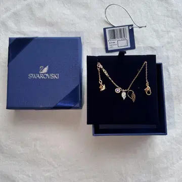 스와로브스키 듀오 윙 깃털 목걸이 Swarovski