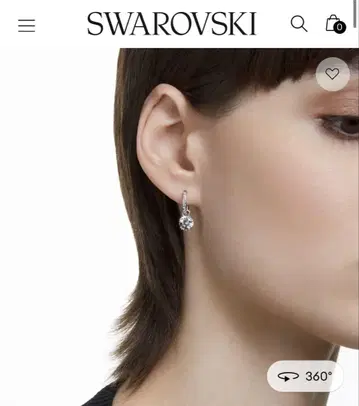 Swarovski 드롭 귀걸이 / 거의 미사용 새상품 / 한쪽 귀만