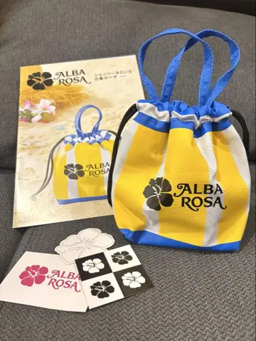 미사용 새상품 알바 로사 ALBA ROSA 파우치 스티커