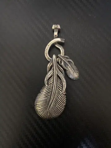 굿 아트 할리우드 초레어! 이제는 환상 실버 925 깃털 디자인 펜던트