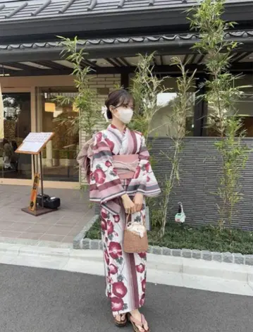 유카타, 오비, 오비 장식, 가방 4세트 즉시 구매 ok