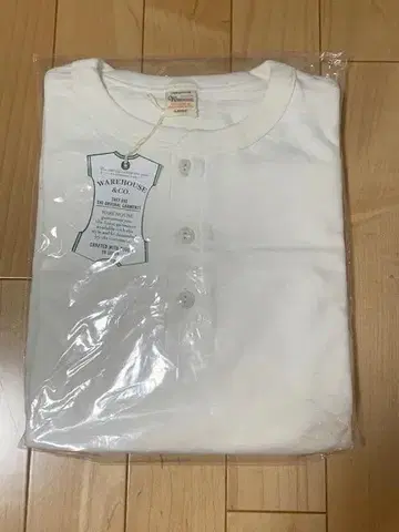 [ L ] WAREHOUSE Lot 4601 헨리넥 반팔 T 오프 무지