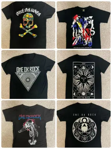 ONE OK ROCK 라이브 T셔츠 6세트