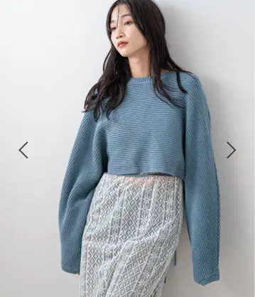 LOWRYSFARM 로리즈팜 메니웨이 카슈쿨 블루 니트