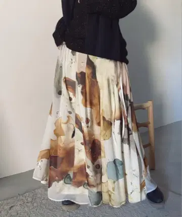 Ameri UNDRESSED AMELIA INK ART SKIRT