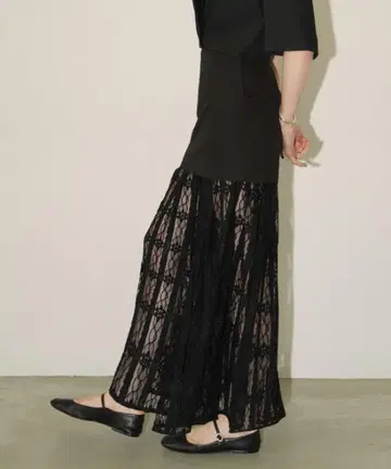CLANE 2WAY LACE LAYERED SKIRT