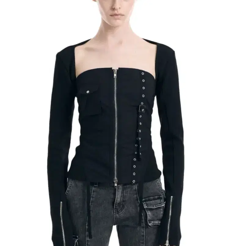 Bohemian seoul grunge biker bustier 【公式通販】