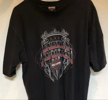 HARLEY DAVIDSON L 사이즈 반팔 프린트 로고 티셔츠