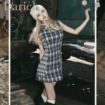 Darich 체크 콤비 미니 원피스 다리치