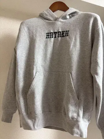 HOTOKU 자수 로고 그레이 후드티 호토쿠 학원 고시엔 고교 야구