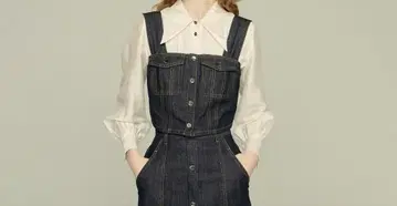 새상품 tnewties 별 마크 데님 베스트 L 사이즈