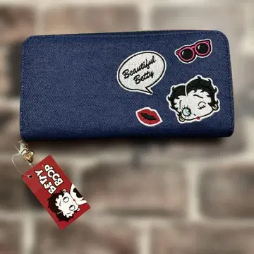 BETTY BOOP 베티 장지갑 새상품 미사용 데님