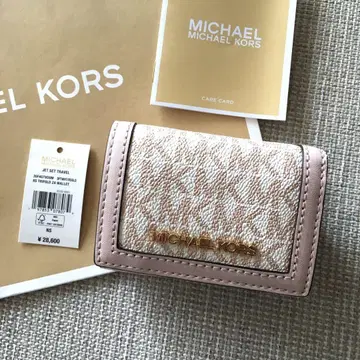 새상품 MICHEAL KORS 마이클코어스 3단 폴더형 지갑 핑크