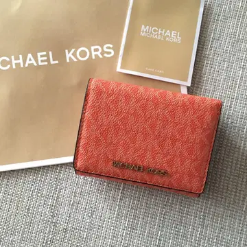 새상품 MICHEAL KORS 마이클코어스 3단 폴더형 지갑 오렌지