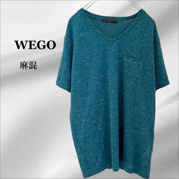 위고 [ WEGO ] 티셔츠 티셔츠 [ M ] 그린 계열 반팔 V넥