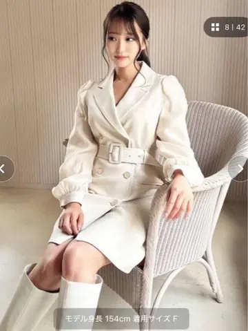 RESEXXY 슬리브 시어 자켓 원피스