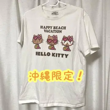 [오키나와 한정] 일광화상 키티 T셔츠 보통 기장 M 헬로키티