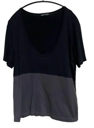 LAD MUSUCIAN 바이컬러 T셔츠 BLACK GRAY 미중고