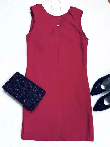 ZARA BASIC 원피스 핑크 다크 어깨 패드