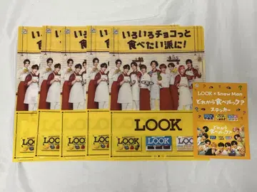 LOOK x Snow Man 클리어 파일 5매 세트 & 스티커