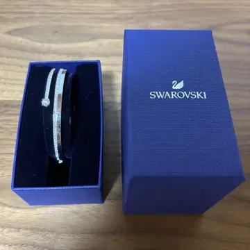 [즉시 발송] 새상품급 Swarovski 2연 뱅글 팔찌 실버